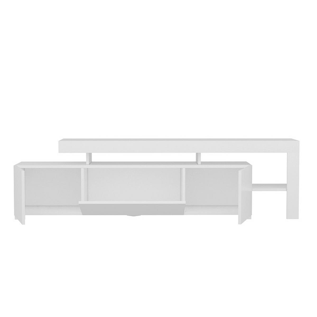 LOWBOARD Beliz TV-Schrank  in 192/53/37 cm  - Weiß, Design, Holzwerkstoff (192/53/37cm) - Livetastic
