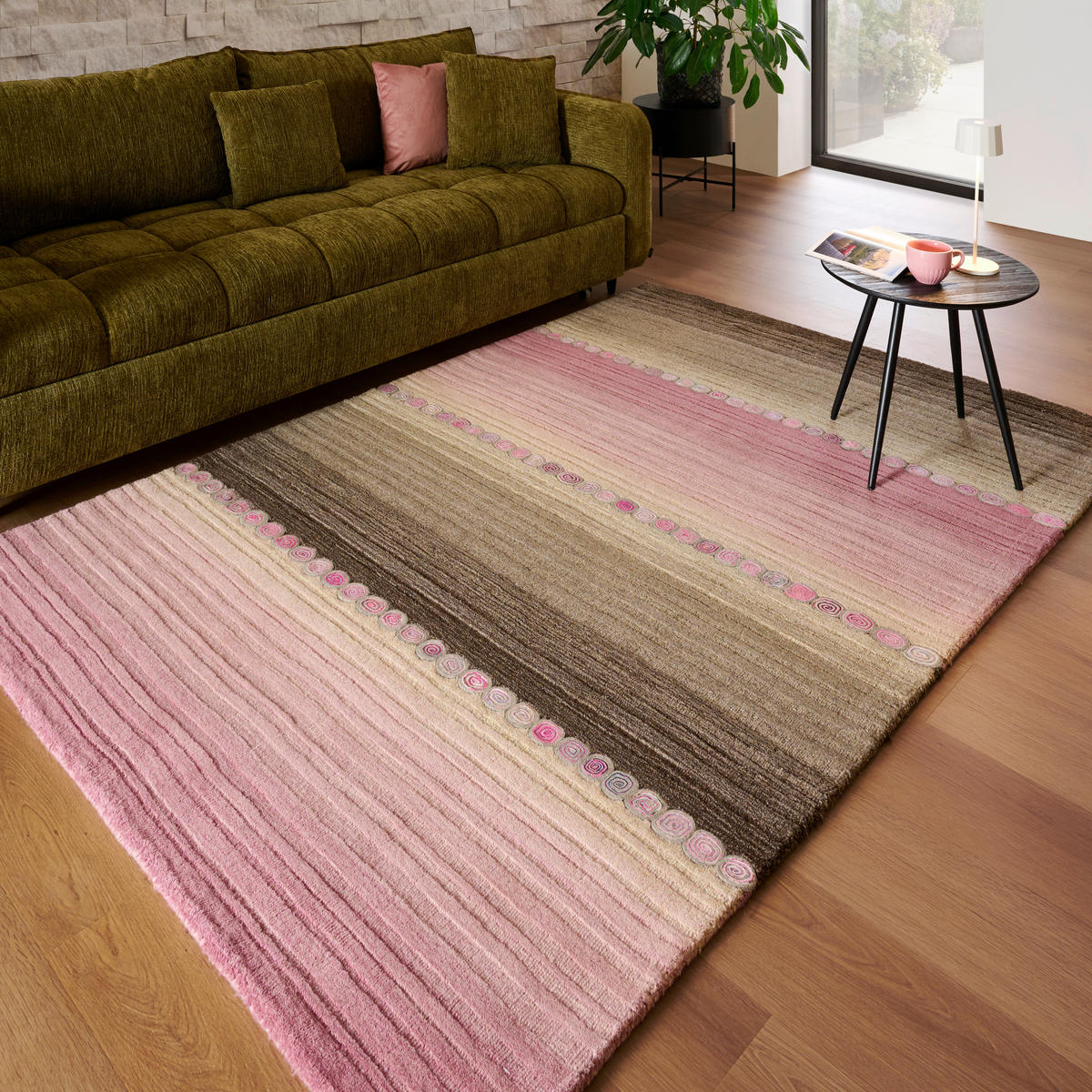 ORIENTALSKA PREPROGA  200/300 cm   siva, pink  - pink/siva, Trendi, tekstil (200/300cm) - Cazaris