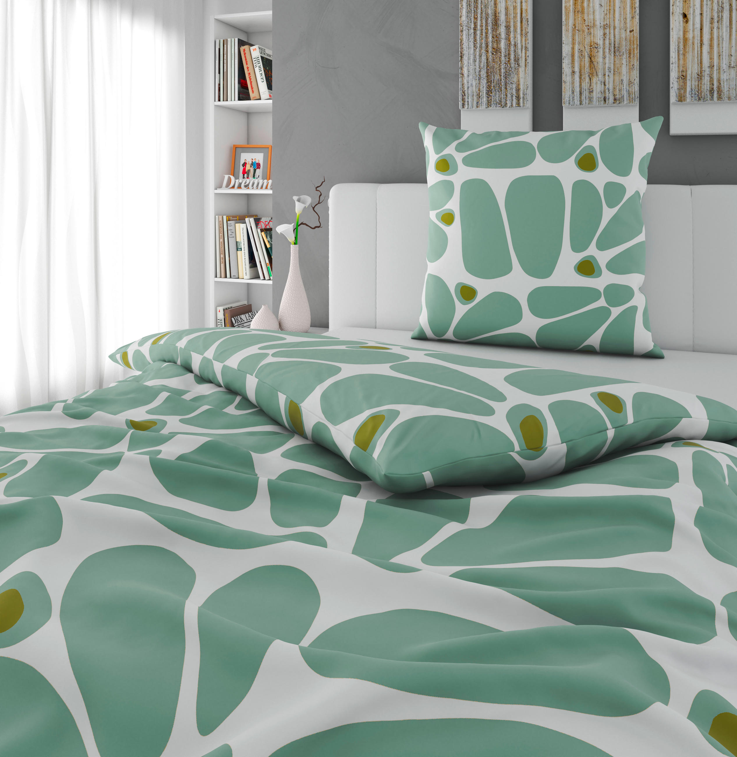 BETTWÄSCHE Renforcé 155/220 cm  - Grün, Textil (155/220cm) - Esposa