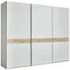SCHWEBETÜRENSCHRANK 298/240/68 cm 3-türig Grau, Eichefarben  - Eichefarben/Alufarben, Design, Glas/Holz (298/240/68cm) - Dieter Knoll