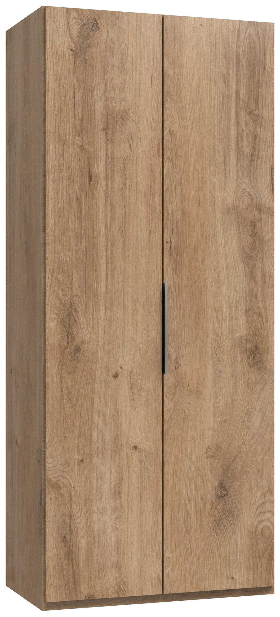 DREHTÜRENSCHRANK in Eichefarben - Chromfarben/Eichefarben, MODERN, Holzwerkstoff (100/236/58cm) - MID.YOU