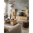WOHNWAND  in Wildeiche  322,4/205,5/45,2 cm    - Wildeiche/Schwarz, Natur, Glas/Holz (322,4/205,5/45,2cm) - Valnatura