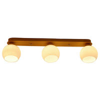 DECKENLEUCHTE 80/15/18 cm   - Eichefarben/Weiß, Trend, Glas/Metall (80/15/18cm) - Novel