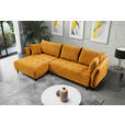 ECKSOFA Currygelb Chenille - Currygelb/Schwarz, KONVENTIONELL, Holz/Textil (160/290cm) - Carryhome