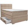 BOXSPRINGBETT 140/200 cm  Beige  - Beige/Alufarben, Konventionell, Kunststoff/Textil (140/200cm) - Carryhome
