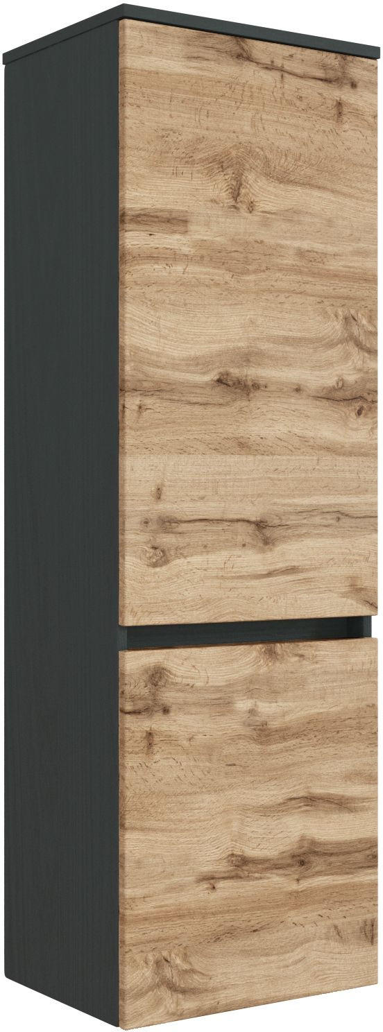 MIDISCHRANK 40/130/35 cm  - Silberfarben/Eiche Wotan, Design, Holzwerkstoff/Kunststoff (40/130/35cm) - Held