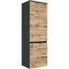 MIDISCHRANK 40/130/35 cm  - Silberfarben/Eiche Wotan, Design, Holzwerkstoff/Kunststoff (40/130/35cm) - Held