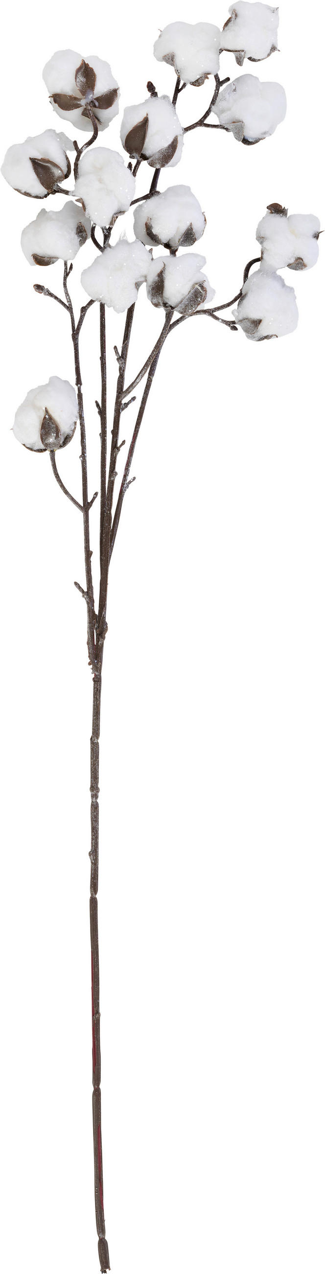 DEKOZWEIG - Braun/Weiß, LIFESTYLE, Kunststoff (85cm)