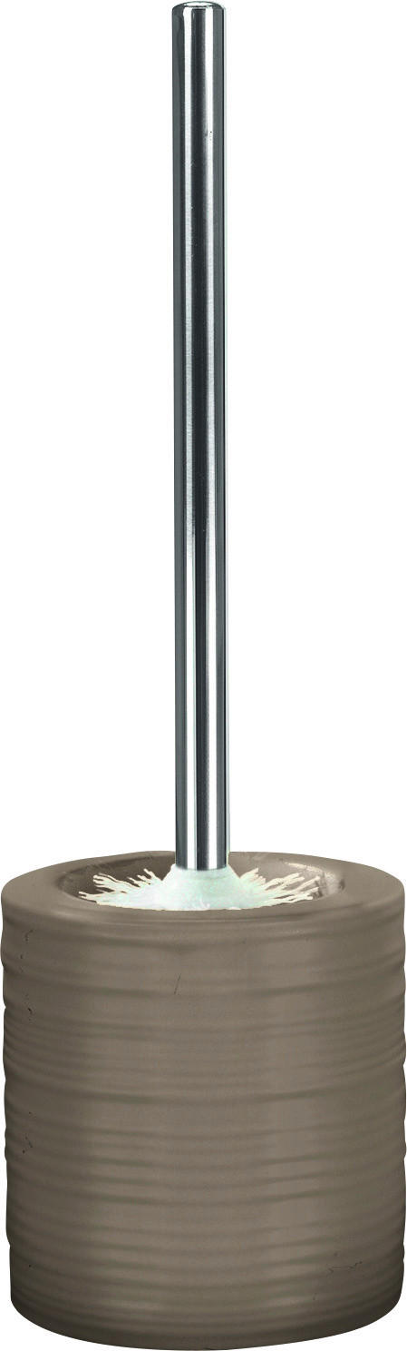 WC-BÜRSTENGARNITUR in Metall  Kunststoff   - Taupe/Silberfarben, Design, Keramik/Kunststoff (38/10,8cm) - Kleine Wolke