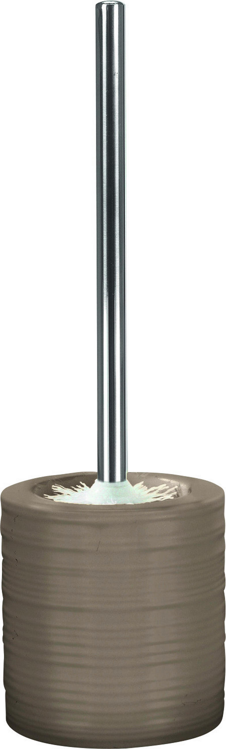 WC-BÜRSTENGARNITUR in Metall  Kunststoff   - Taupe/Silberfarben, Design, Keramik/Kunststoff (38/10,8cm) - Kleine Wolke