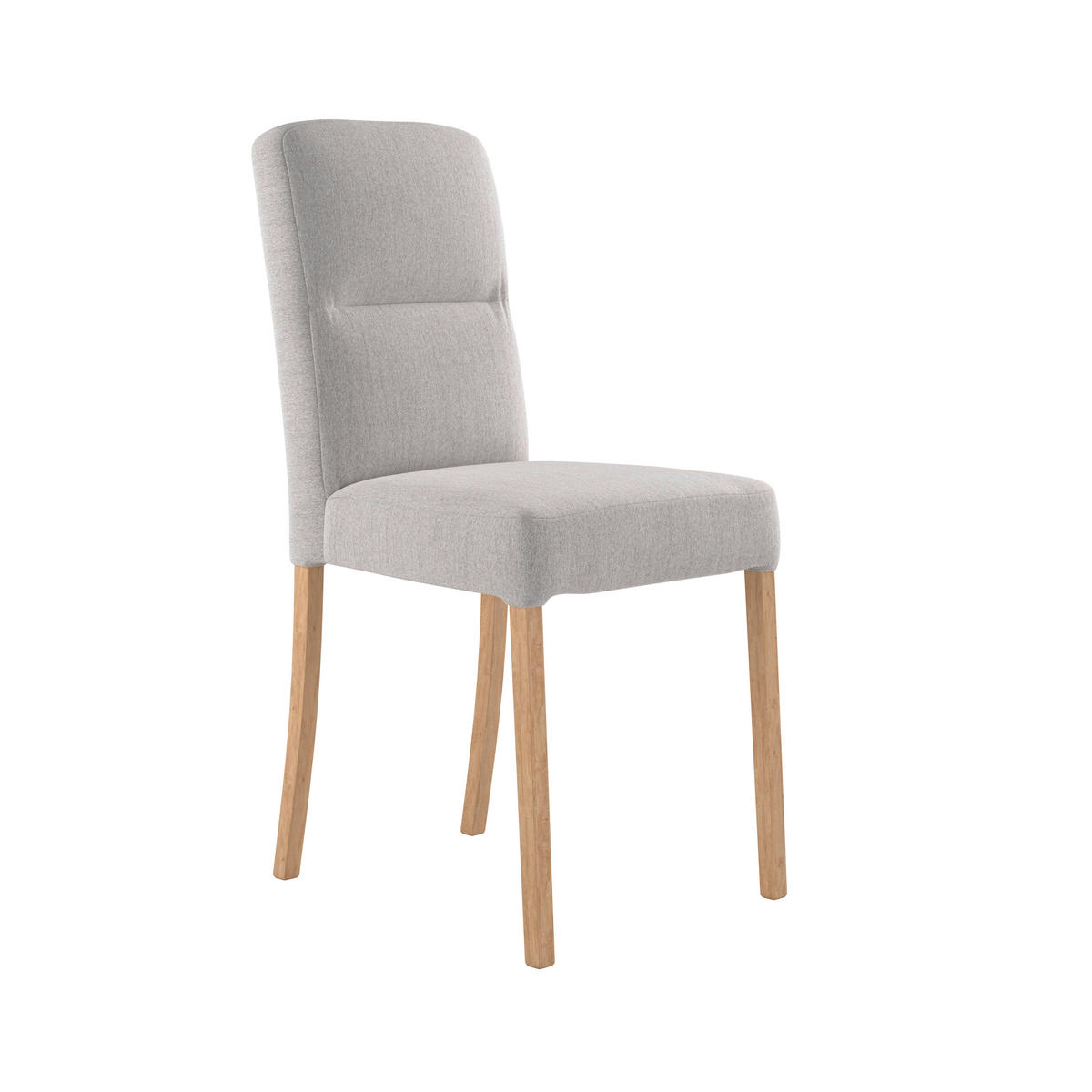 STUHL - Eichefarben/Hellgrau, KONVENTIONELL, Holz/Textil (43/91/58cm) - Livetastic