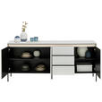 SIDEBOARD 192/82/40 cm  - Schwarz/Weiß, Design, Holzwerkstoff (192/82/40cm) - Hom`in