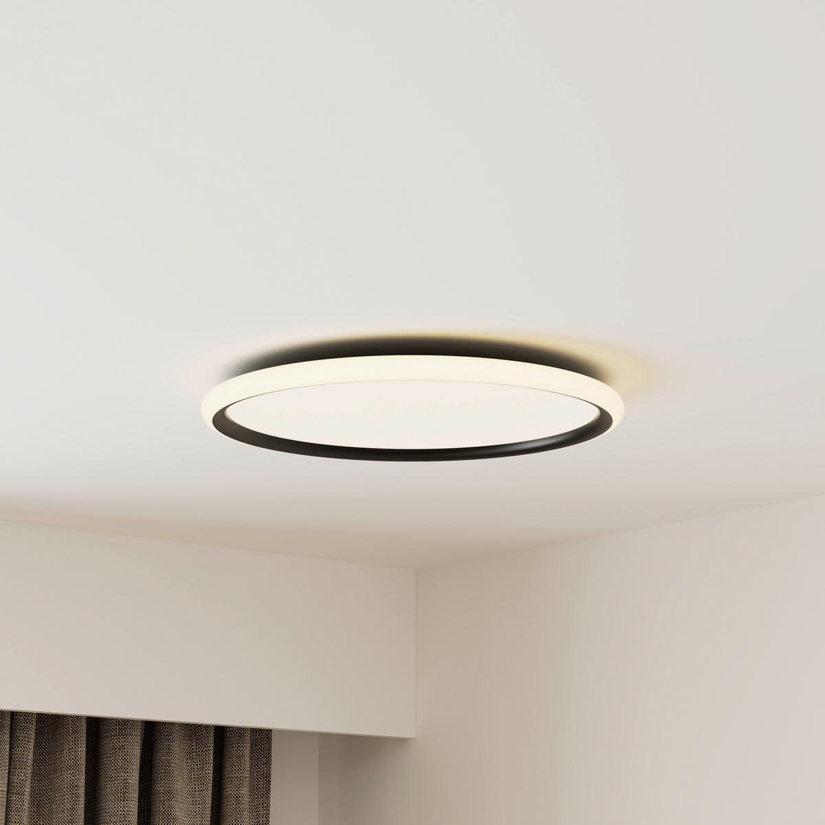 LED-DECKENLEUCHTE Rovinj 40/3,5 cm   - Schwarz, LIFESTYLE, Kunststoff (40/3,5cm) - Novel