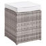 LOUNGEHOCKER Kunststoffgeflecht Aluminium - Hellgrau/Grau, Design, Kunststoff/Textil (40/43/40cm) - Ambia Garden LOUNGEHOCKER Kunststoffgeflecht Aluminium - Hellgrau/Grau, Design, Kunststoff/Textil (40/43/40cm) - Ambia Garden
