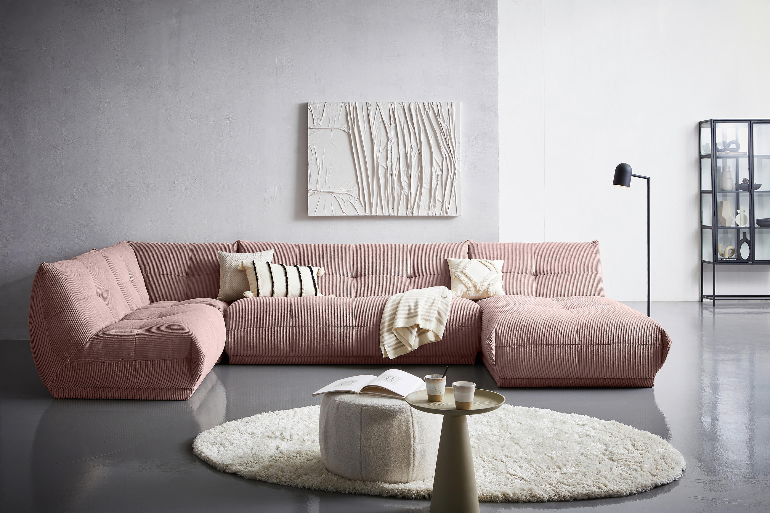 SOFFMODUL i manchester gammelrosa  - gammelrosa, Trend, textil (180/80/112cm) - Livetastic