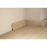 SOCKELLEISTE, Eiche Weiss  - Basics, Holz (240/5/1,6cm) - Tilo