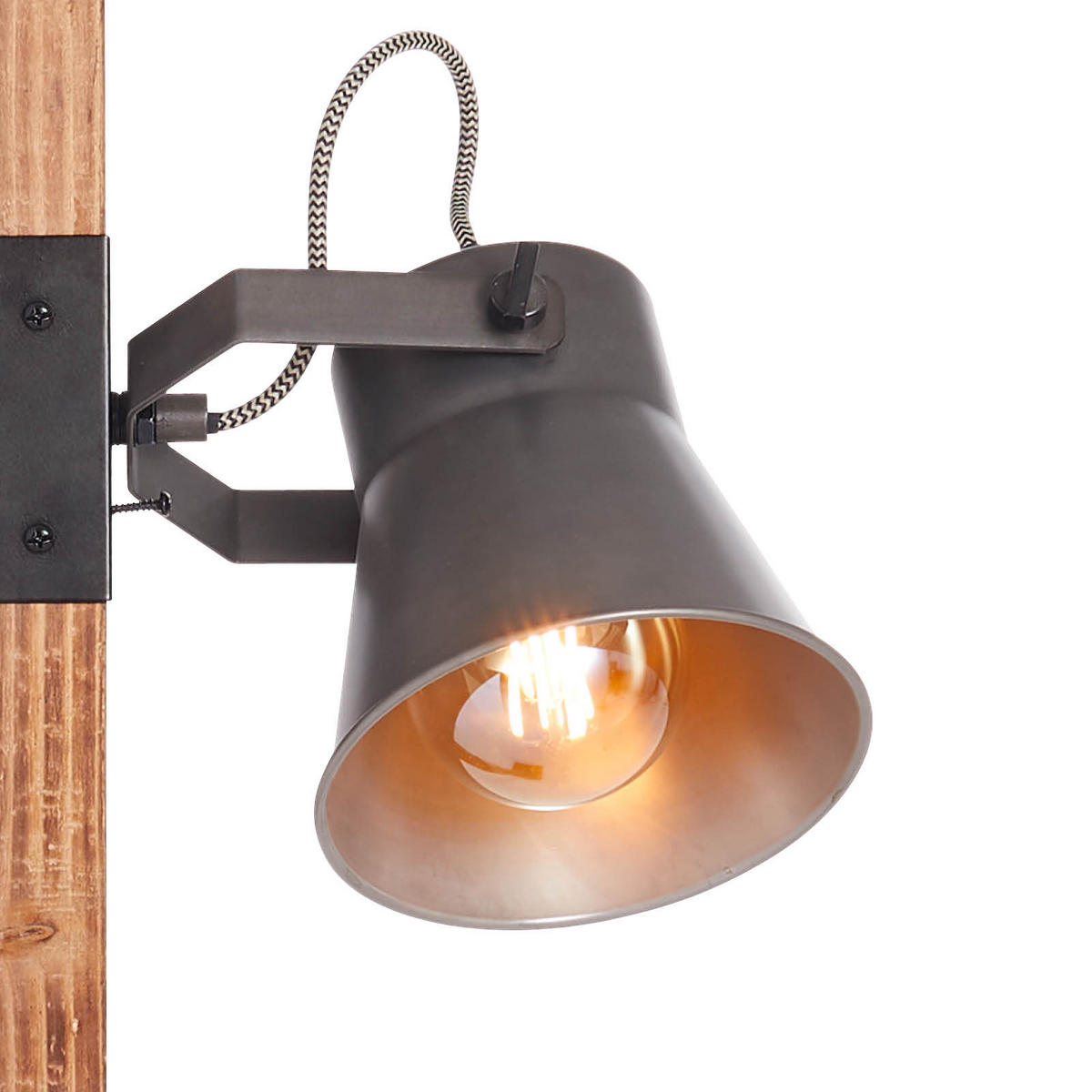 STEHLEUCHTE  51/153,5 cm   - Schwarz, Design, Holz/Metall (51/153,5cm) - Brilliant