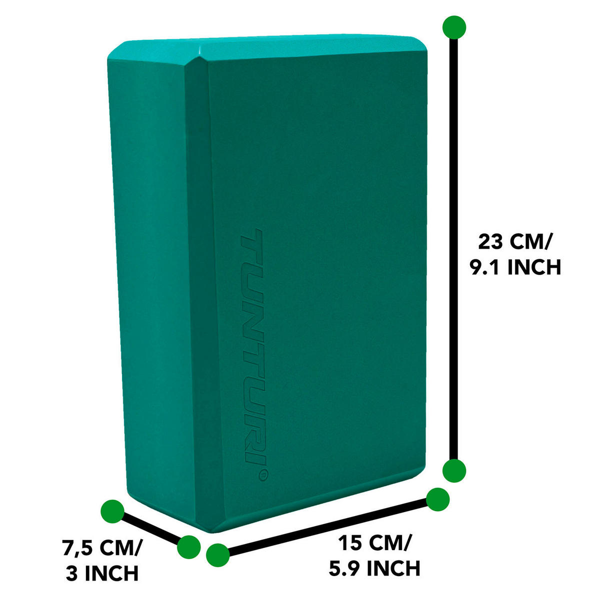 YOGAMATTE - Türkis, KONVENTIONELL, Kunststoff (23/15/7,5cm)