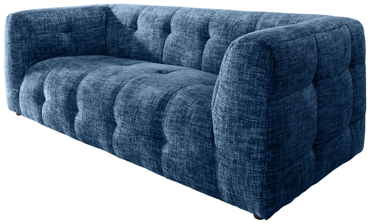 2,5-SITZER in Struktur Blau  - Blau/Schwarz, Design, Kunststoff/Textil (218/72/95cm) - Livetastic