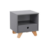 NACHTKÄSTCHEN 40/40/35 cm  in Grau  - Naturfarben/Grau, Design, Holz/Holzwerkstoff (40/40/35cm) - Livetastic