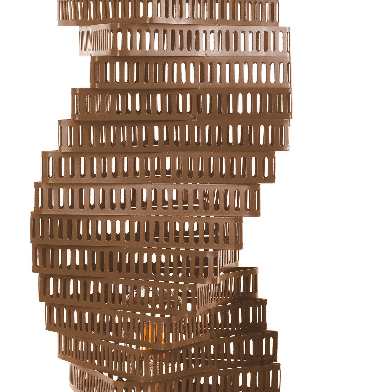 TISCHLEUCHTE CAMINO 25/25/55 cm   - Cognac, Design, Kunststoff/Metall (25/25/55cm)