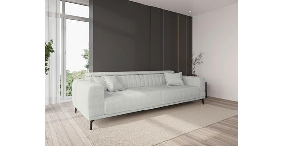 BIGSOFA Webstoff Naturfarben  - Schwarz/Naturfarben, KONVENTIONELL, Textil/Metall (280/80/113cm) - Carryhome