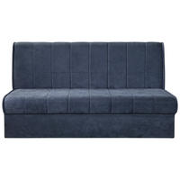 ZOFA S POSTELJNO FUNKCIJO,  modra tekstil  - modra/črna, Konvencionalno, tekstil (166/87/110cm) - Boxxx