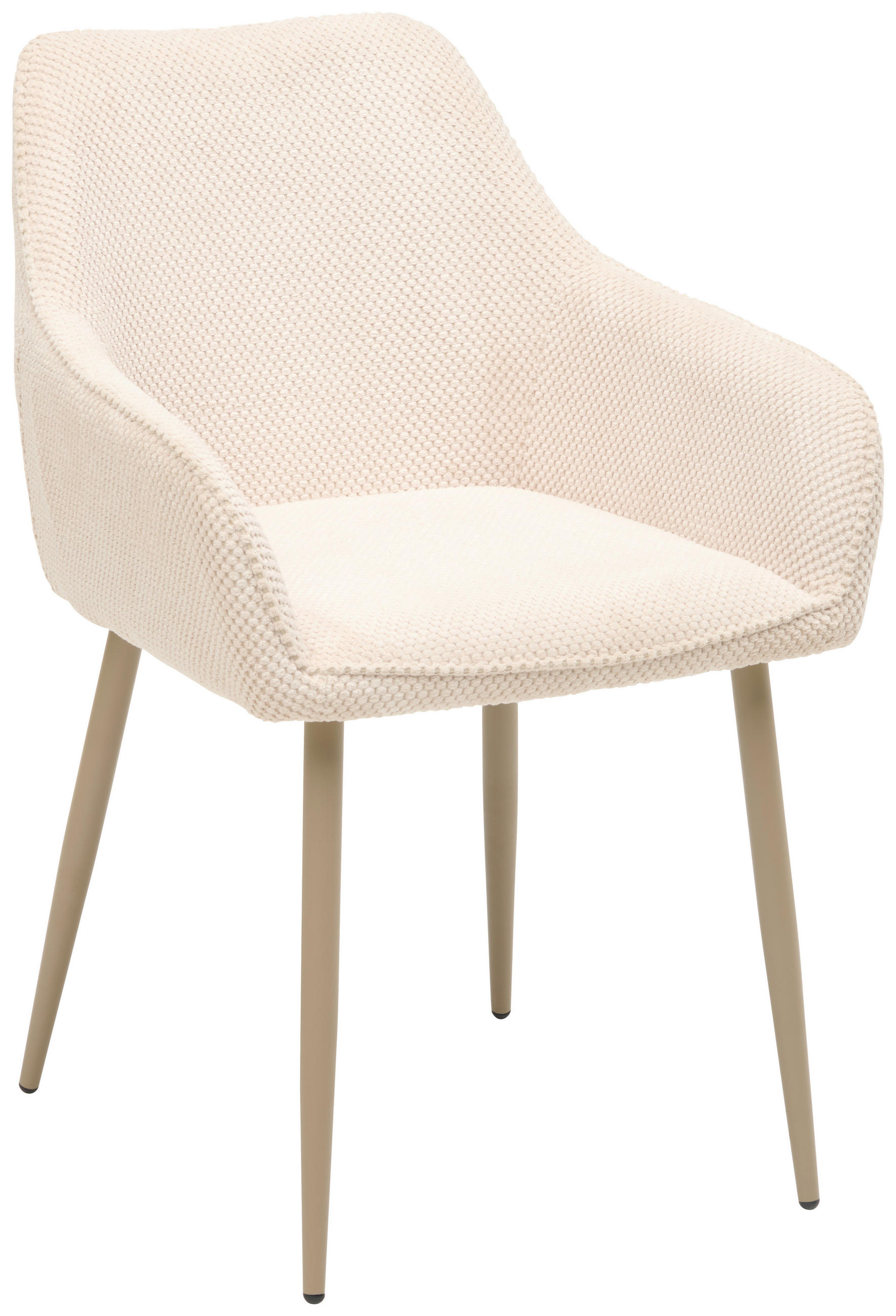 Scaun Cu Brațe din metal, textil, bej