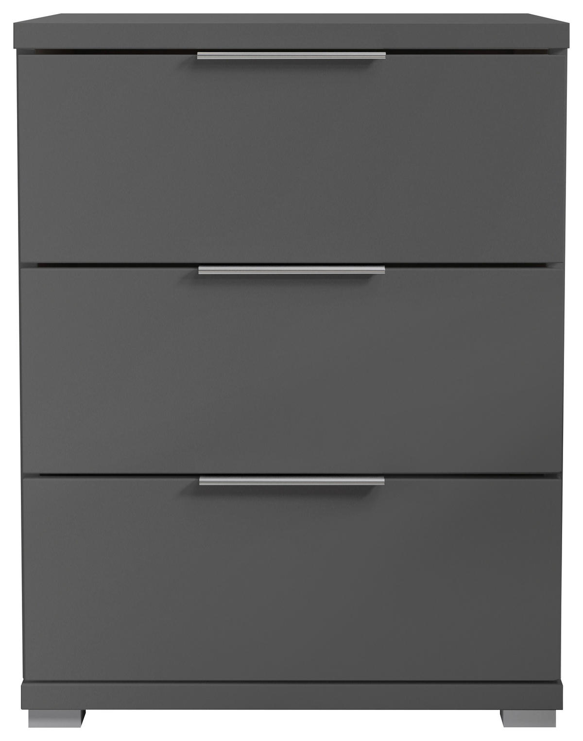 NOĆNI STOČIĆ grafitno siva  - boja aluminijuma/grafitno siva, Konvencionalno, pločasti materijal/plastika (46/61/42cm) - Boxxx