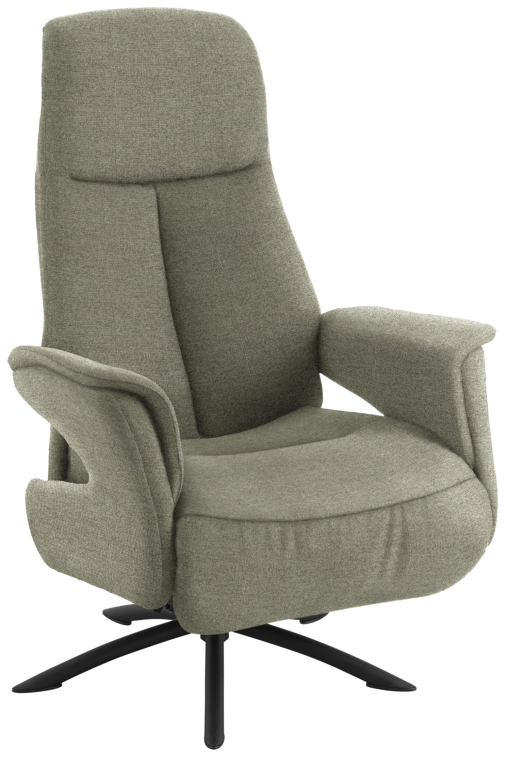 RELAXSESSEL in Textil Grün  - Schwarz/Grün, Design, Textil/Metall (73/108/86cm) - Welnova