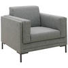 SESSEL Webstoff Grau    - Silberfarben/Schwarz, Design, Textil/Metall (97/82/90cm) - LOOKS by W.Joop