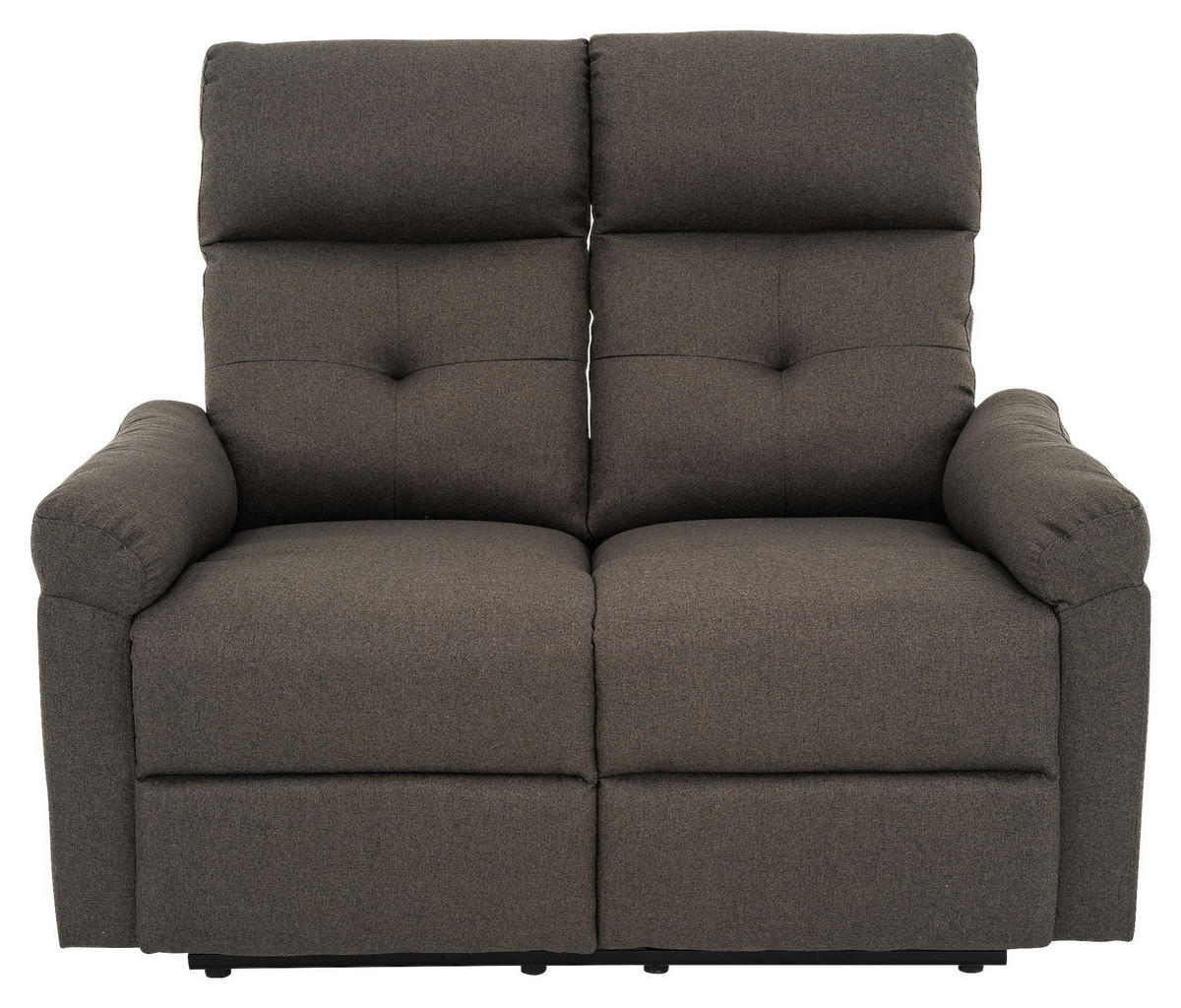 SITZGARNITUR Webstoff Graubraun  - Graubraun/Schwarz, KONVENTIONELL, Kunststoff/Textil - P & B