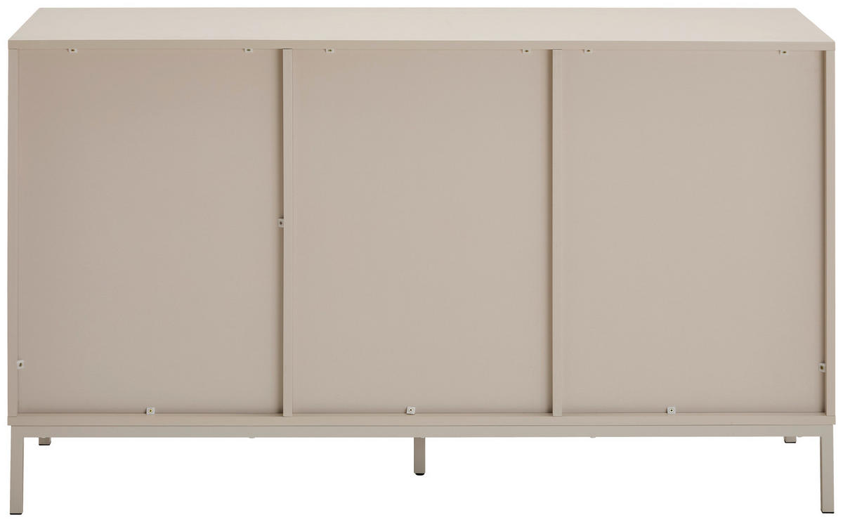 SIDEBOARD  140/80/40 cm 3 Schublade(n)  - Kaschmir, Design, Holzwerkstoff/Metall (140/80/40cm) - MID.YOU
