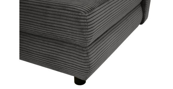 SCHLAFSOFA Taras  mit Stoffauswahl Cord Dunkelgrau  - Dunkelgrau/Schwarz, Design, Kunststoff/Textil (197/77/81cm) - Xora