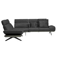 ECKSOFA  in Chenille, Flachgewebe Dunkelbraun, Schwarzbraun  239/270 cm  - Schwarzbraun/Dunkelbraun, Design, Textil/Metall (239/270cm) - Koinor