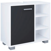 WASCHBECKENUNTERSCHRANK 60/54,8/30 cm  - Weiss/Schwarz, Modern, Holzwerkstoff/Kunststoff (60/54,8/30cm) - MID.YOU