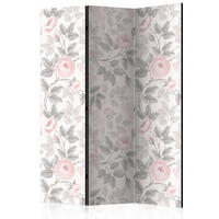 SKÄRMVÄGG  i trä, textil  pink, ljusgrå  - pink/ljusgrå, Basics, trä/textil (135/172/3cm) - artgeist