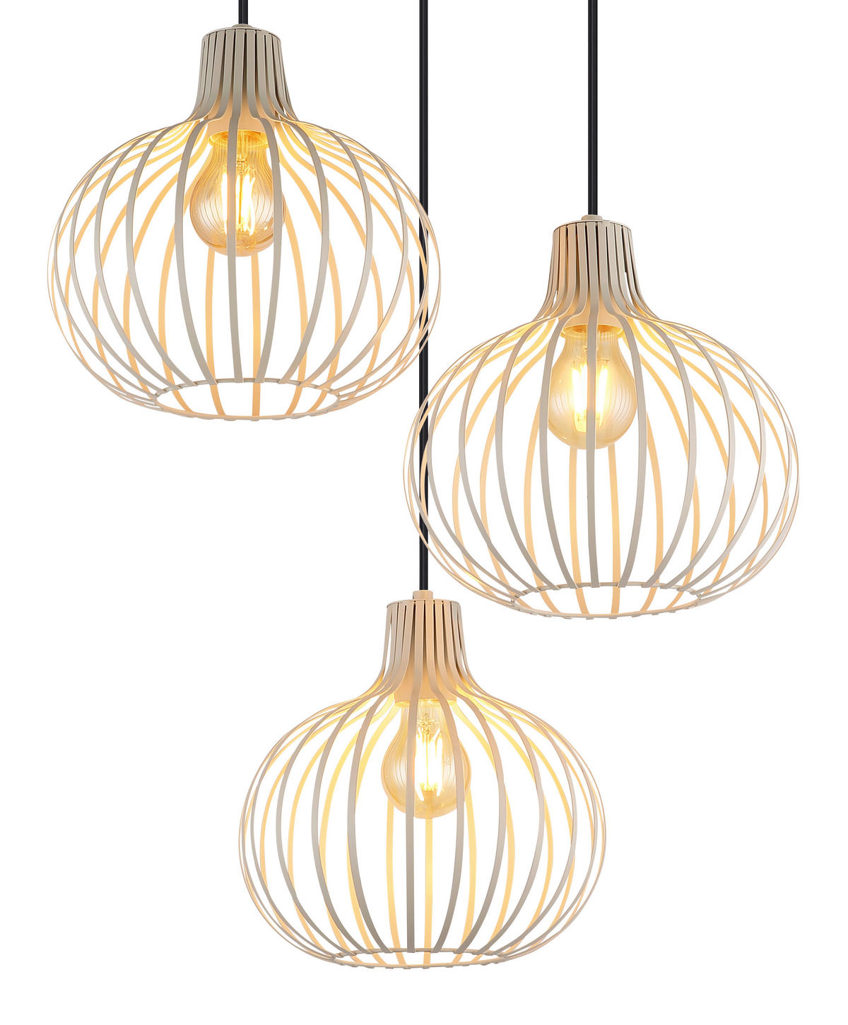 HÄNGELEUCHTE MATEO 50/120 cm   - Creme, Basics, Metall (50/120cm) - Globo