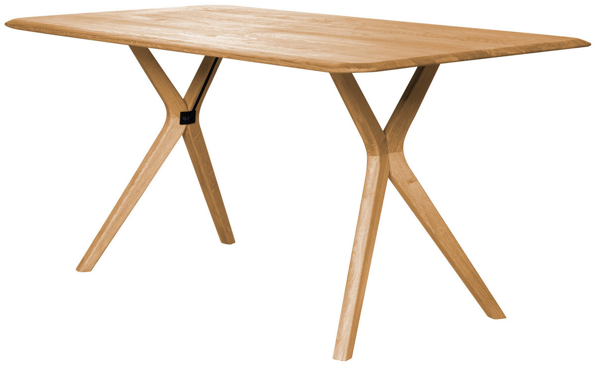 ESSTISCH Eiche vollmassiv rechteckig Eichefarben  - Eichefarben, KONVENTIONELL, Holz (160/90/76cm) - Linea Natura