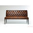 SITZBANK Lederlook Braun, Schwarz - Schwarz/Braun, Design, Holz/Textil (162/92/55cm) - KARE-Design