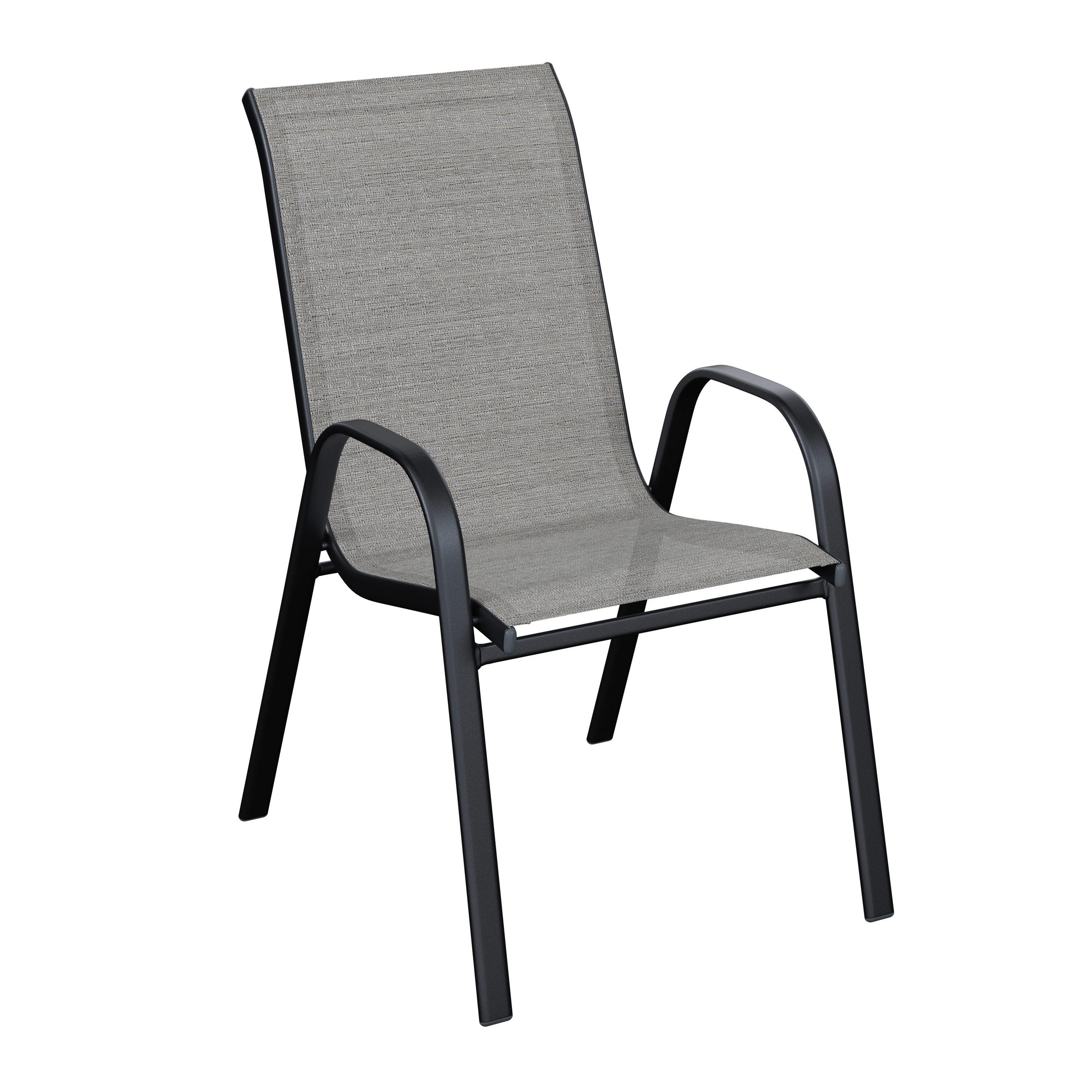 STAPELSTUHL in Metall, Textil Anthrazit, Grau  - Anthrazit/Grau, Basics, Textil/Metall (54/72/90cm) - Xora