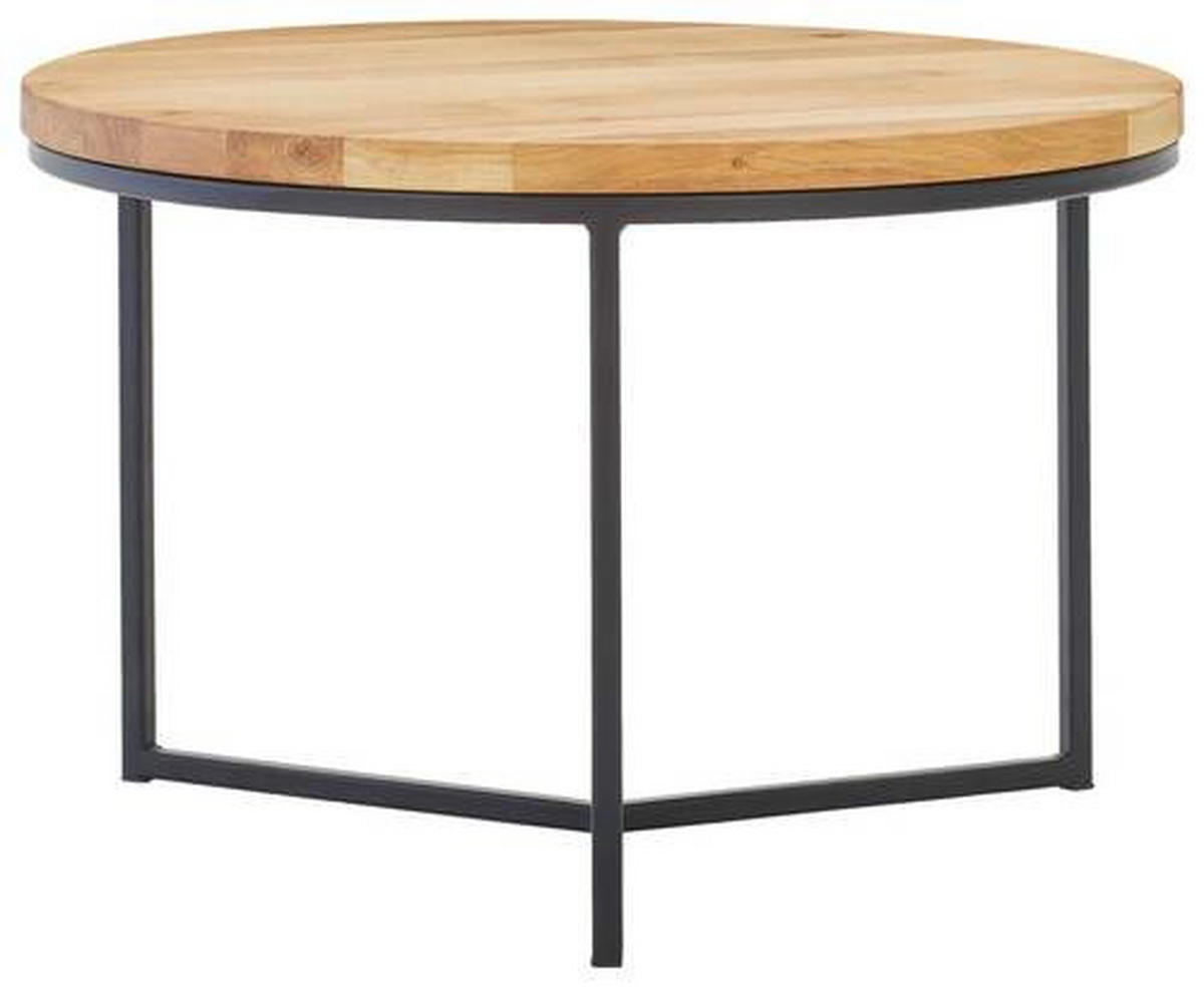 COUCHTISCH in Holz 60/60/37 cm  - Eichefarben/Schwarz, Design, Holz/Metall (60/60/37cm) - Linea Natura
