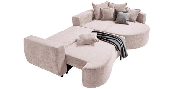 ECKSOFA in Chenille Beige  - Beige/Schwarz, Design, Kunststoff/Textil (307/194cm) - Carryhome