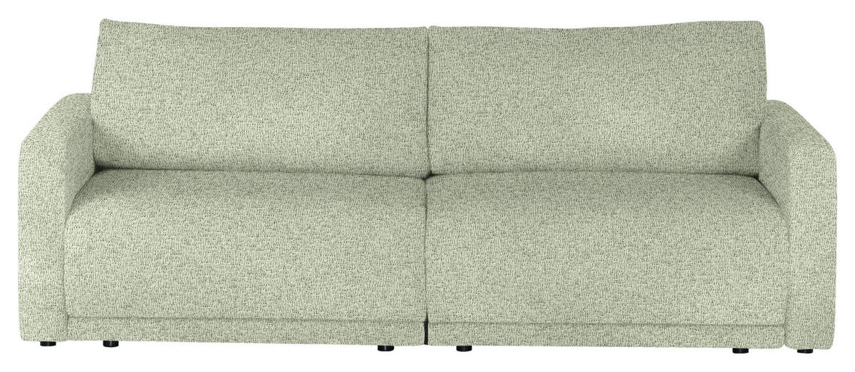 2,5-SITZER Flachgewebe Hellgrün  - Schwarz/Hellgrün, Design, Kunststoff/Textil (240/70/125cm) - Livetastic