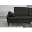 ECKSOFA in Echtleder Dunkelgrün  - Dunkelgrün/Schwarz, Design, Leder/Metall (325/157cm) - Dieter Knoll