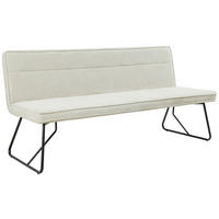 SITZBANK 180/84/65 cm Webstoff Schwarz, Beige  - Beige/Schwarz, Design, Textil/Metall (180/84/65cm) - Carryhome