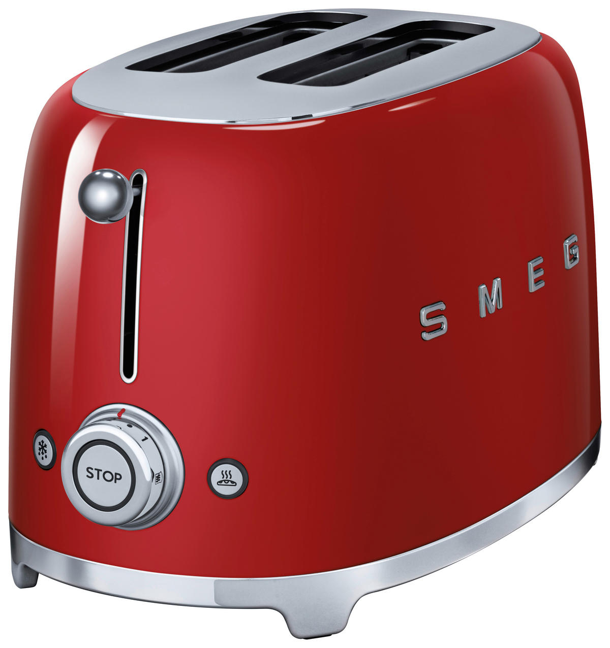 TOASTER  - Chromfarben/Rot, Basics, Metall (31/19,8/19,5cm) - SMEG