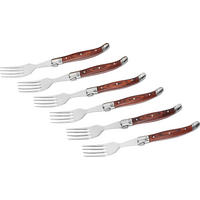 Steakgabelset 6-tlg. - Edelstahlfarben, MODERN, Holz/Metall - Berndorf