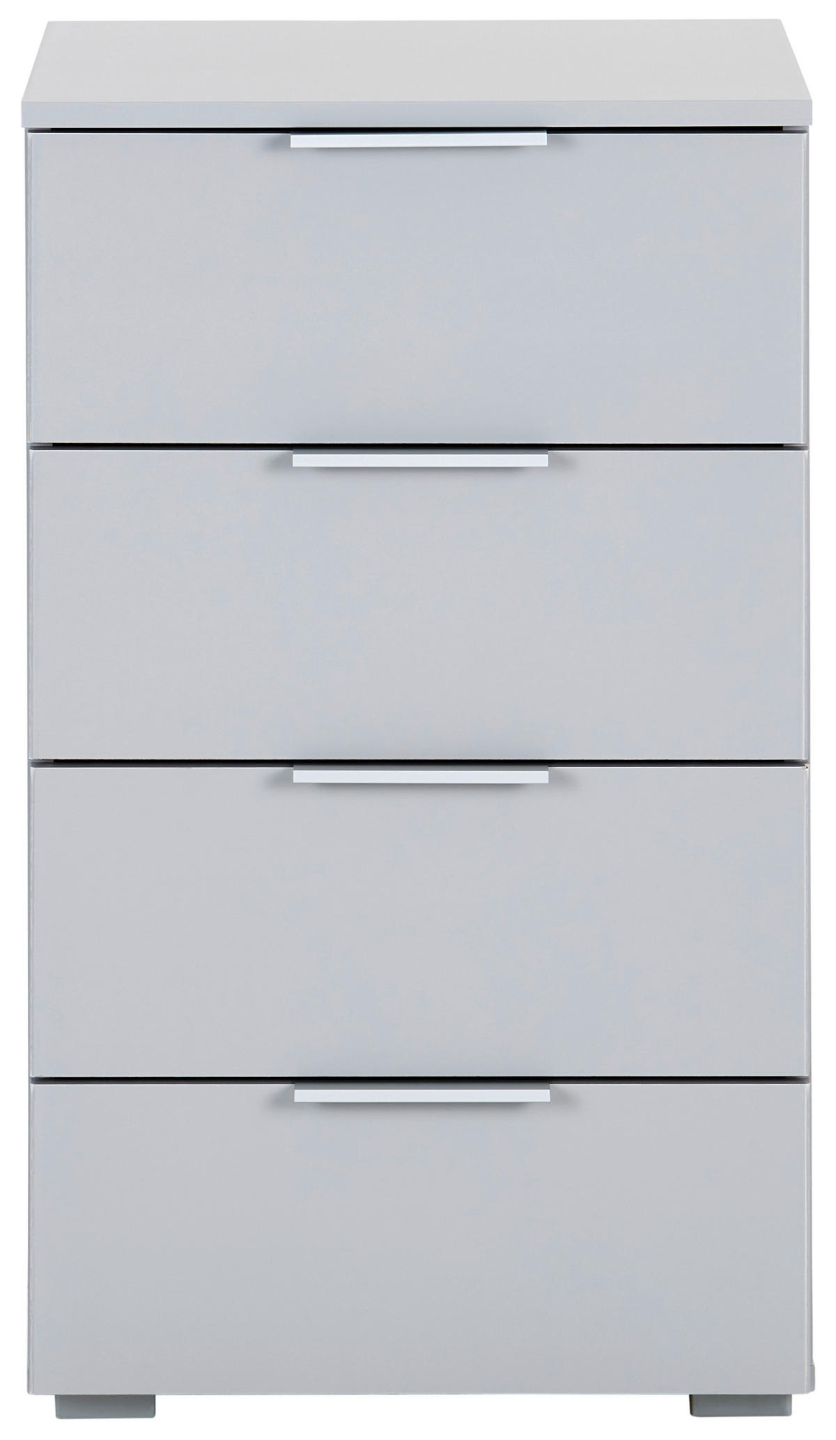 BYRÅ 47/81/42 cm  - aluminiumfärg/ljusgrå, Modern, trämaterial (47/81/42cm) - Rauch Möbel