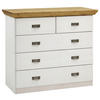 KOMMODE  in 105,7/90,3/50 cm  - Laugenfarbig/Silberfarben, ROMANTIK / LANDHAUS, Holz/Metall (105,7/90,3/50cm) - Boxxx